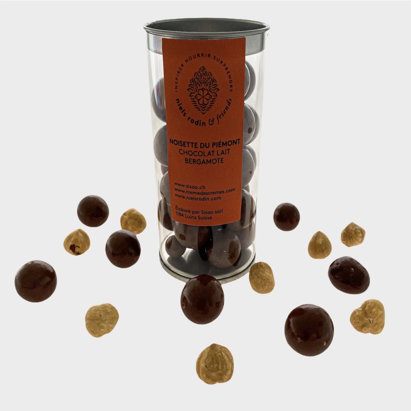 Piedmont hazelnut roasted, pure cream of bergamot and milk chocolate