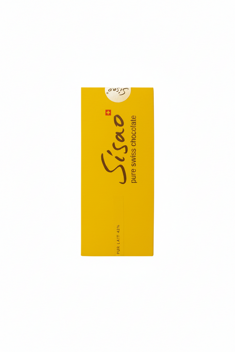 Pochette Sunshine Yellow, chocolat au lait pur Sisao 42%