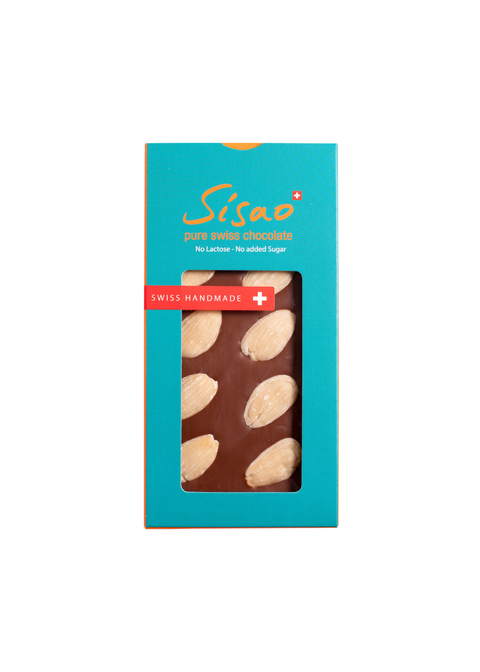 Tablette chocolat au lait Sisao aux amandes d'Avola