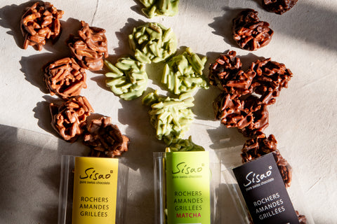 Rocher Sisao, amandes torréfiées enrobées de chocolat suisse artisanal
