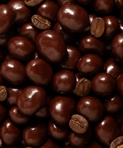 Grains de café d'Éthiopie enrobés de chocolat noir Sisao