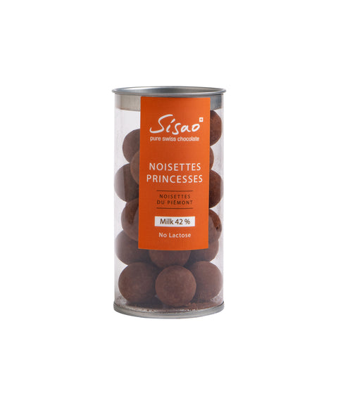 Princesse noisette du Piémont IGP enrobée de chocolat au lait Sisao 42%