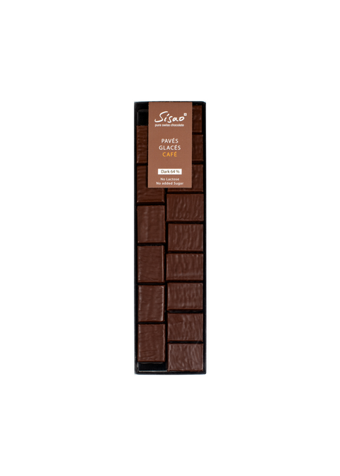 Pavé glacé chocolat noir Sisao à la noisette et au café Arabica
