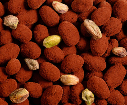 Princesse pistache de Sicile enrobée de chocolat noir Sisao 64%